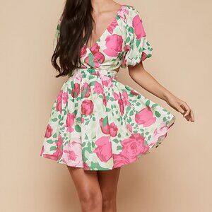 Secret Garden Floral Mini Dress - Size S